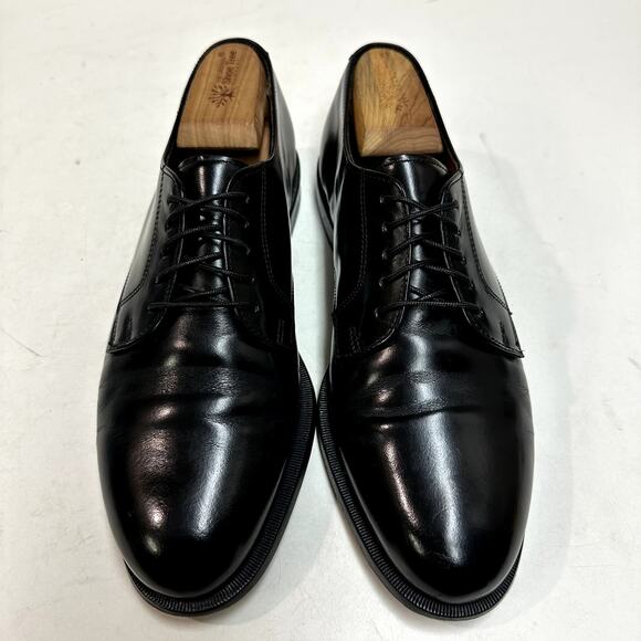 VERY GOOD Rancourt & Co. x Cole Haan Plain Toe Derby Black Calf Made in USA 8.5 - Picture 2 of 13